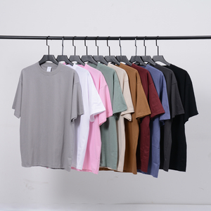 Camiseta de Hombre 2024, Nueva, 190G, Holgada, 100% Algodón, Manga Corta, Lisa, de Color Sólido, Estilo Básico - Product Image 5