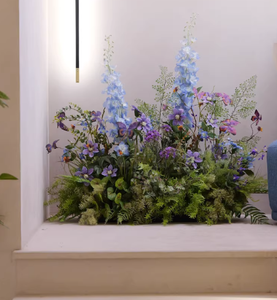 Plantes Artificielles Haut de Gamme : Delphinium Violet, Campanule, Fleur Papillon – Décoration Douce pour Intérieur, Salon et Vitrine - Product Image 6