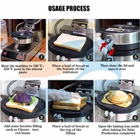 Nouvelle presse à panini électrique antiadhésive, machine à hamburgers, presse à gaufres et crêpes, 220V, légère et portable, 3 en 1