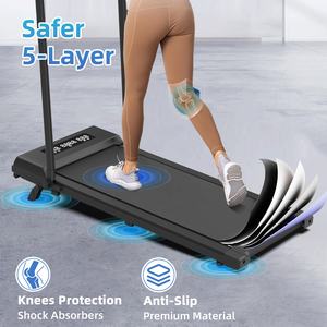 Caminadora Portátil de Alta Calidad para Debajo de Escritorio para el Hogar con Inclinación para Ejercicio en Gimnasio Pantalla LED Pista de Correr Plegable - Product Image 4