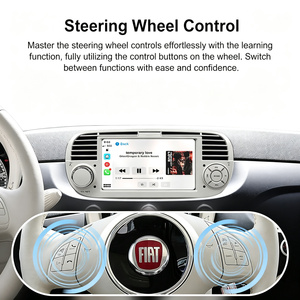 Autoradio Android 7'' con Montaggio su Cruscotto per <span class=keywords><strong>Fiat</strong></span> 500 C 2007-2015, Android <span class=keywords><strong>Auto</strong></span> Wireless, CarPlay Integrato, WiFi, MP3, USB, 1024x600, 1 Anno di Garanzia - Product Image 5