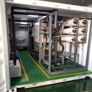 Kontainer catu energi surya atau angin, mesin desalinasi air laut dengan modul kontrol Cloud sistem Osmosis terbalik