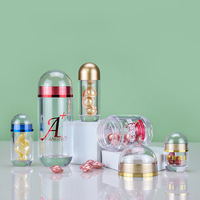 Bocal à bouchon à vis en plastique de 100ml le plus vendu Conception de logo personnalisé pour la médecine Capsule brune Bouteilles de pilules Type de joint d'impression d'écran