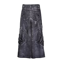 Jean baggy Y2K pour homme, coupe large, taille haute, longueur intégrale, style hip-hop, coupe ample, écologique, noir délavé et déchiré, design personnalisé