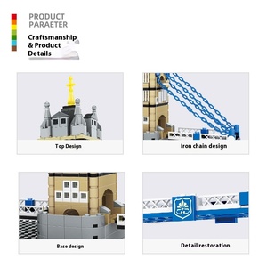 Wange khối xây dựng giáo dục tháp đôi London cầu tương thích hạt nhỏ đồ chơi bằng nhựa cho trẻ em lắp ráp 4219 - Product Image 3
