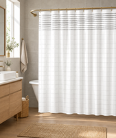 En stock – Rideau de salle de bain imperméable 100 g/m² pour séparation sec-humide, échantillons disponibles, livraison rapide – Fournitures hôtelières en tissu