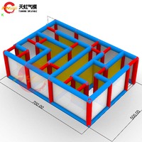 Maison hantée gonflable extérieure de labyrinthe de la coutume 7x5m avec le ventilateur pour le divertissement des enfants