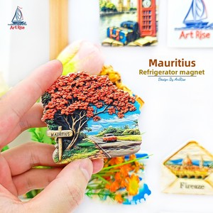 L'âme poétique d'une personne chinoise, aimants de réfrigérateur pour routes rurales de <span class=keywords><strong>Maurice</strong></span>, autocollants magnétiques 3D, souvenir de voyage, cadeau, décoration intérieure - Product Image 3