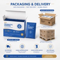 Poudre de complément alimentaire probiotique végétalien non-OGM, directement de l'usine, pour la santé digestive et le bien-être quotidien des adultes, fabricant OEM