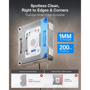 Robot <span class=keywords><strong>de</strong></span> nettoyage <span class=keywords><strong>de</strong></span> <span class=keywords><strong>vitres</strong></span> Ecovacs Winbot W3, nettoyeur <span class=keywords><strong>de</strong></span> <span class=keywords><strong>vitres</strong></span> intelligent automatique, commande à distance par application, appareil ménager intelligent pour la maison - Product Image 2