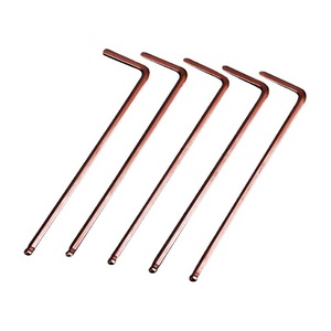 Jeu de clés hexagonales en acier S2, revêtement rouge, qualité industrielle, tête en forme de fleur de prunier à angle de 90 degrés, longueur allongée, procédé de coupe à froid - Product Image 4
