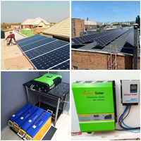 Système d'énergie solaire hybride hors réseau 3KW avec onduleur MPPT et stockage de batterie au gel pour la maison