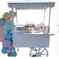 Chariot à bonbons avec étagères et roulettes pour fêtes d'anniversaire, mariages, dîners en intérieur et en extérieur, décoration idéale