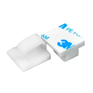 Plastic Mini Draagbare Autotafel Kabelbeheerhouder Kabelklem Met Zelfklevende Sticker