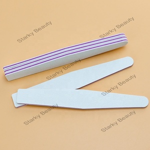 Professionale lima per unghie 5 forme 180/240 lima per unghie colore bianco personalizzato striscia di lucidatura per unghie carta <span class=keywords><strong>vetrata</strong></span> - Product Image 6