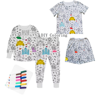 T-Shirts Kinder kleidung Färbung Pyjama-Sets für Kinder Kinder tragen schlichte Hemden benutzer