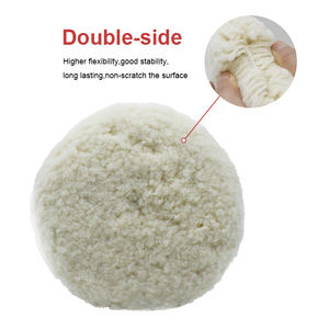 Tampon de polissage double face en laine de 9 pouces avec filetage 5/8-11 - Product Image 3