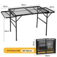 Table de pique-nique pliable et extensible en alliage d'aluminium, légère, durable, réglable en hauteur, pour le camping en plein air