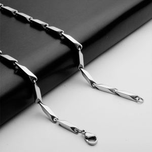 Collar de eslabones de acero inoxidable Collar de eslabones de cadena chapado en oro grueso de semilla de melón multifuncional de moda - Product Image 3