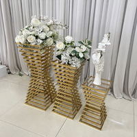 Support de présentation de boule de fleurs géante en métal doré ANNIELU, vase de table, centre de table, décoration de mariage, événement, fête