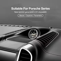 Chronomètre numérique LCD pour voiture Navihua pour Porsche Macan 2014-2021, compteur électronique central, horloge numérique, chronomètre LED numérique