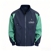 Blouson Bomber Sportif Homme Personnalisé OEM ODM avec Logo, Col Montant, Imperméable, Coupe-Vent, Chaud, avec Poches Zippées