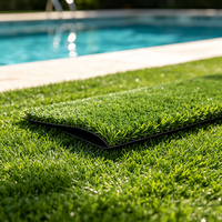 Gazon artificiel de haute qualité, gazon synthétique, tapis d'extérieur pour la décoration du jardin, durable