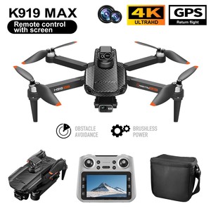Drone professionnel K919 MAX 4k HD avec caméra grand angle, télécommande GPS avec portée de 3 km, cardan 3 axes, drone pliable à 4 rotors - Product Image 5