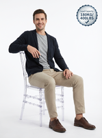 Chaise Chiavari en acrylique transparent empilable, résistante aux UV, personnalisable avec logo, pour mariage, événement, banquet, hôtel