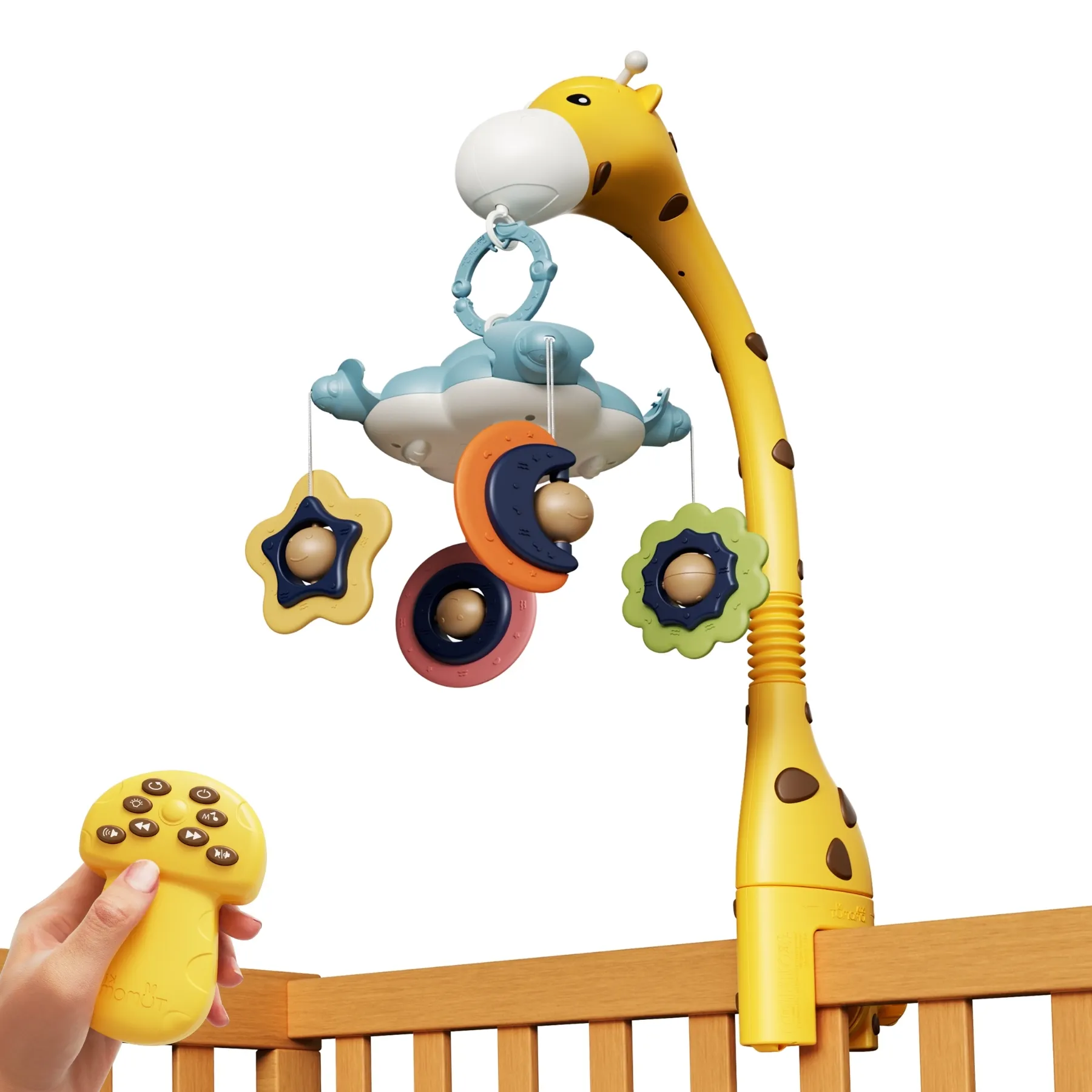 Tumama baby mobile crib New born baby mobile musical toy giraffe and zebra with hanging rattle