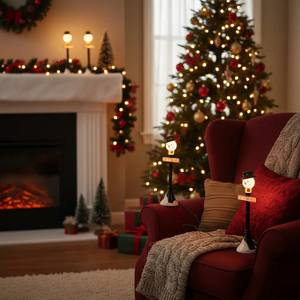 Sanwei 4 cái pin Powered Trắng <span class=keywords><strong>LED</strong></span> ánh sáng nhà búp bê <span class=keywords><strong>mini</strong></span> đèn đường mô hình cảnh trong nhà màu đen giáng sinh đứng đèn hướng dẫn sử dụng - Product Image 3