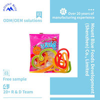 Bonbons Gommeux Arc-en-ciel aux Fruits Mélangés Prix Usine – Bonbons Mous Colorés et Exotiques en Forme de Corde Longue