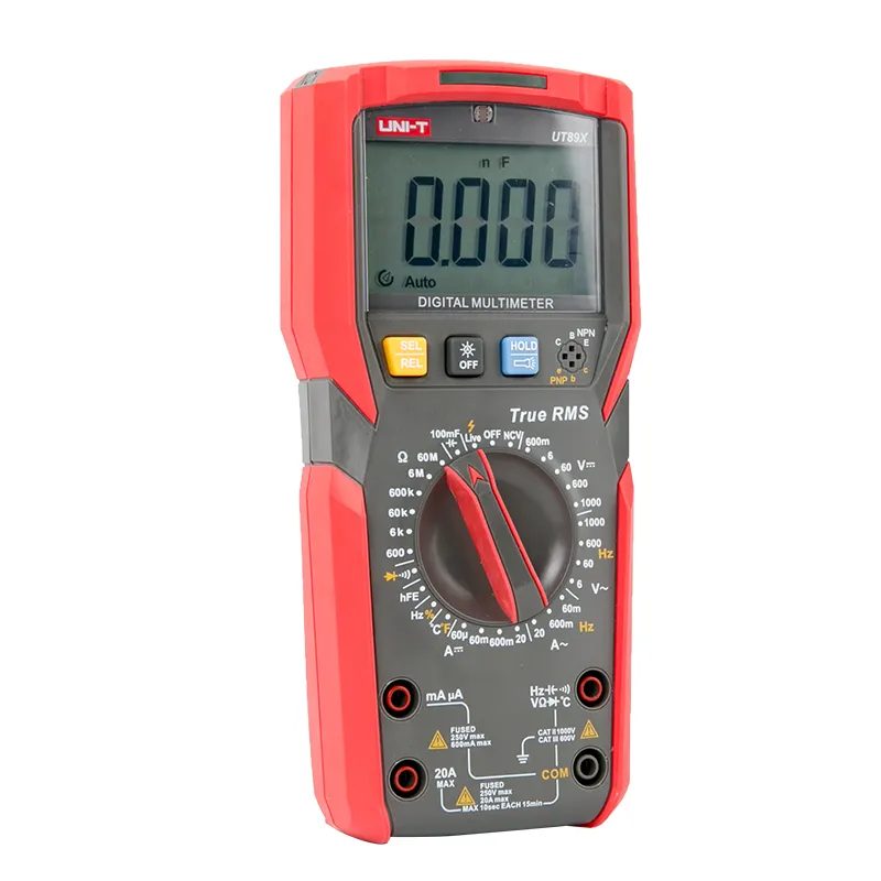 UNI-T UT89X 6000 Tellen Digitale Display Multimeter Multifunctionele Meten Stroom Weerstand Ohm Tester Inductie Tester