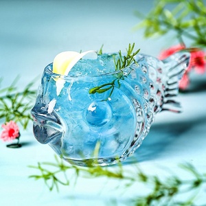 แก้วค็อกเทลรูปปลาสร้างสรรค์ แก้วทิกิปลาปักเป้าใส แก้วดื่มรูปสัตว์ 3 มิติ สำหรับร้านอาหารอาหารทะเล - Product Image 6