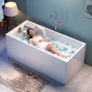 <span class=keywords><strong>Baignoire</strong></span> autoportante blanche contemporaine, <span class=keywords><strong>baignoire</strong></span> indépendante en acrylique pour usage domestique et hôtelier - Product Image 3
