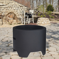Vente en gros ODM OEM Patio extérieur à granulés de carburant portable SS304/foyer en métal avec chauffage au gaz pour barbecue et chauffage au bois