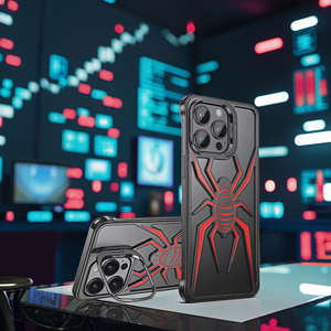 2025 mới Armor nhôm trường hợp điện thoại iphone16 Pro Spider yếu tố ống kính chủ không biên giới rỗng làm mát mạ điện chống sốc 3 - Product Image 1