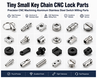 Mini porte-clés, pièces de verrouillage CNC, usinage CNC de précision, pièces de fraisage en aluminium et acier inoxydable
