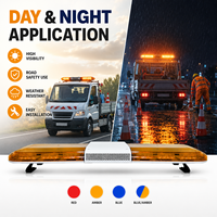 Barre lumineuse d'avertissement à LED super lumineuse, clignotante, à montage mural, étanche IP65, en PC, pour la sécurité routière, DC 12V/24V, avec son