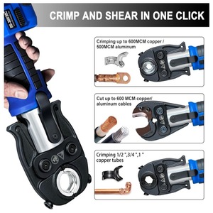 Điện & Hệ thống ống nước máy pin Powered Uốn Tóc bồng công cụ thủy lực propress công cụ thiết lập Cáp crimper + Ống crimper + Cắt - Product Image 4