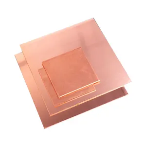 C10100 C11000 C12200 C21000 C22000 99.99% Plaque de cuivre pur 3mm 5mm 20mm T2 4x8 Cathodes Feuille de plaque en alliage de cuivre Prix