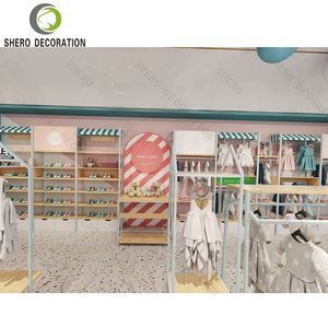 Vêtements pour bébés de luxe, fournitures de mobilier commercial, vitrine de magasin de vêtements pour enfants haut de gamme avec armoire de magasin personnalisée fonctionnelle - Product Image 6