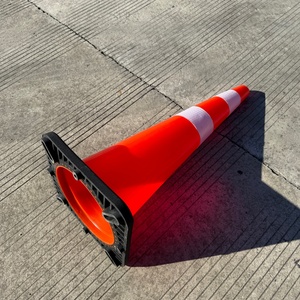 90CM卸売PVC安全コーン、高反射テープ付き道路交通コーン - Product Image 2