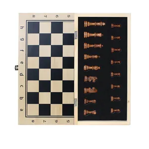 11 "13" 15 "クラシック折りたたみパインウッド磁気チェスセット折りたたみボードクラフトカーブドピーススモールエクストラクイーン