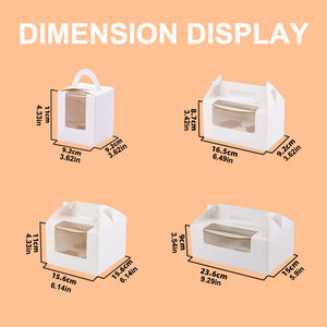 Картонная коробка для кексов с ручкой - Product Image 6