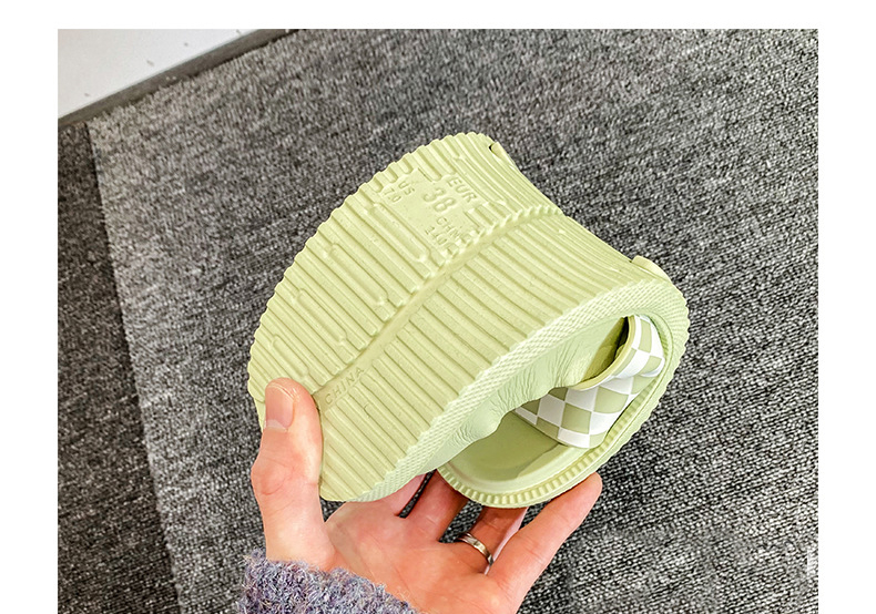 Custom Design Double Buckle Home Slippers EVA PVC Soft Sole Non-slip Couple Slipper