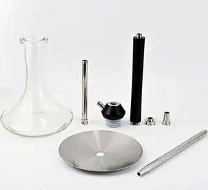 Fabbrica diretta argento moderno fumo vapore vapore narghilè Set narghilè in acciaio inox 304 senza bottiglia