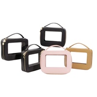 Sac en PVC personnalisé noir/jaune/rose/abricot/vert/bleu, sac à main pour cosmétiques, articles de toilette, pièces de jeu