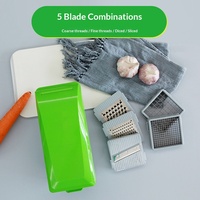 Mandoline multifonctionnelle écologique en plastique, gadget de cuisine, hachoir à légumes, coupe-légumes manuel, trancheuse à fruits et pommes de terre