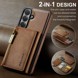 Funda de Teléfono Tipo Cartera de Cuero PU Magnética con Bloqueo RFID Antirrobo, Delgada, Gran Capacidad, Compatible con Carga Inalámbrica para la Serie Samsung - Product Image 2